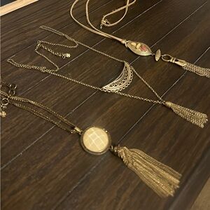 3 Lucky Brand Gold Necklaces
